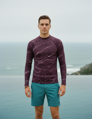Men's Burnished Lilac Eclipse men's short-sleeve rashguards