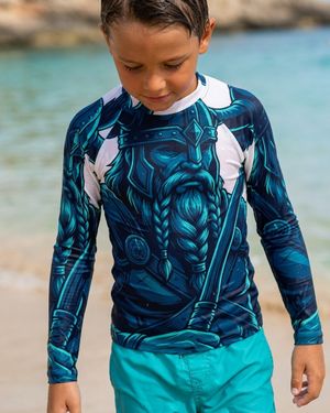 Boys Viking (White) boys youth rashguards