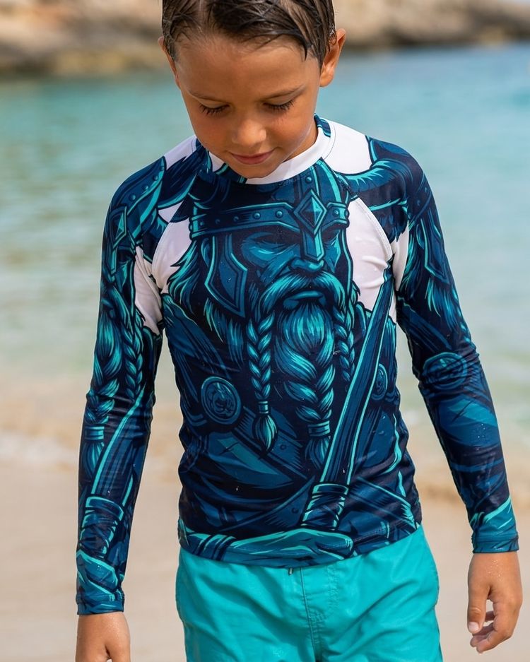 Boys Viking (White) boys rashguards