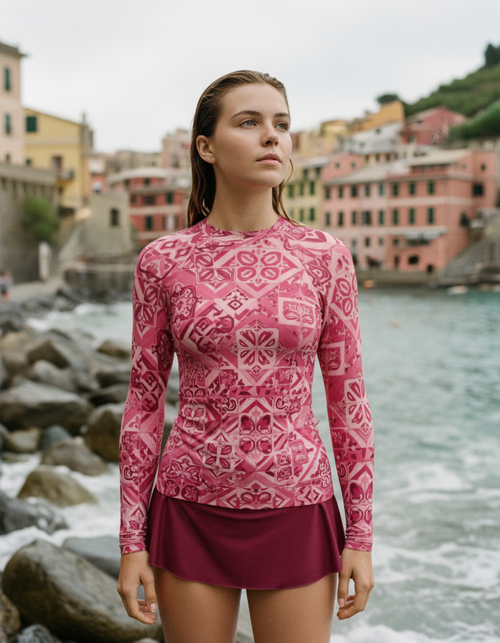Rashguard — Women's Hot Pink Helix
