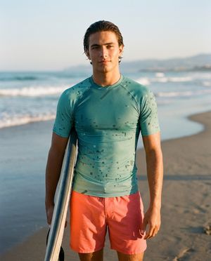Men's Transformative Teal Voltage men's rashguards