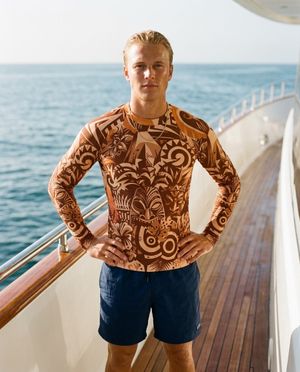 Men's Muskmelon Nalu Uli men's rashguards