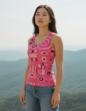 Women's Hot Pink Elysium tank tops
