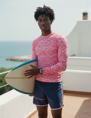 Men's Hot Pink Aoi men's rashguards