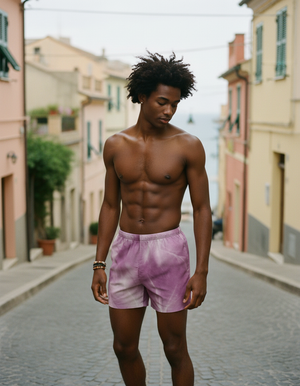 Burnished Lilac Frost men's swim trunks