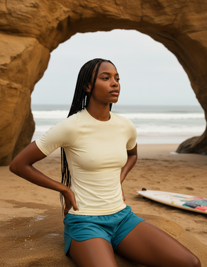 Cream Rash Guard Men's Rashguard — Lolekai