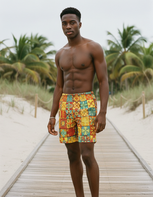 Yellow Chroma Men's Swim Trunks bikini — Dripper