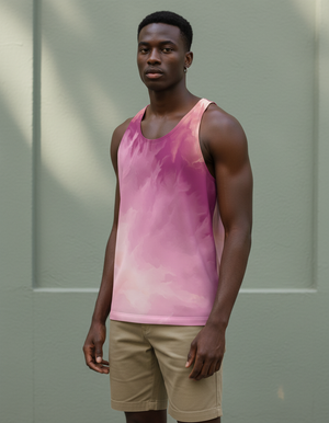 Men's Millennial Pink Melt tank tops