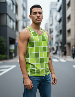 Lime Prism Tank Top Men's Tank Top — Dripper