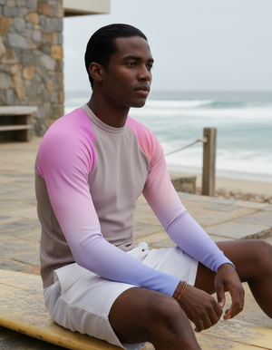 Men's Burnished Lilac Prism men's rashguards