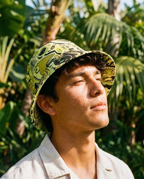 Unisex Lime Mosaic Bucket Hat Bucket Hat — Lolekai