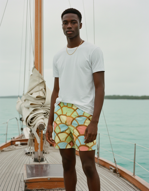 Amber Haze Hoshi men's swim trunks
