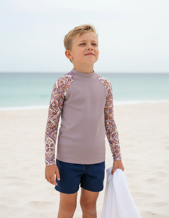 Rashguard — Kids Burnished Lilac Helix