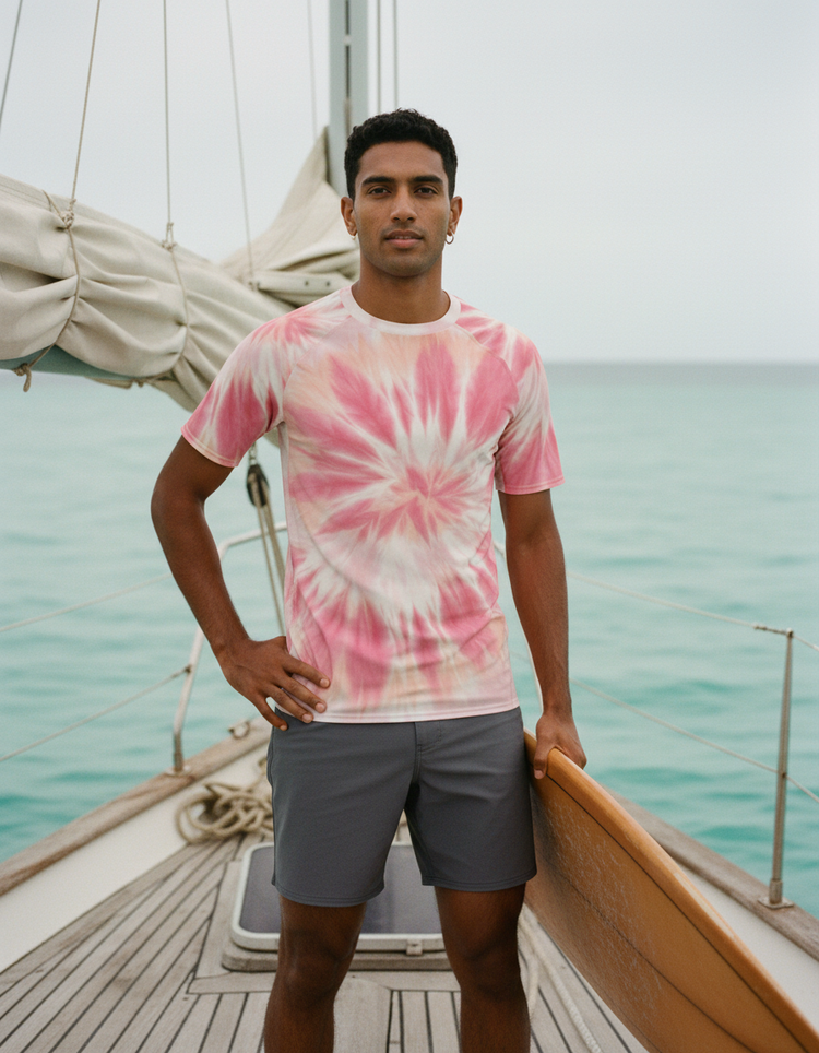 Men's Tie-Dye Rash Guard