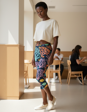 Azure Capri Leggings Capri Leggings — Dripper