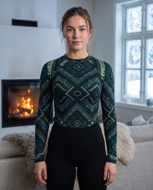 Transformative Teal Woven Base Layer Top base layers