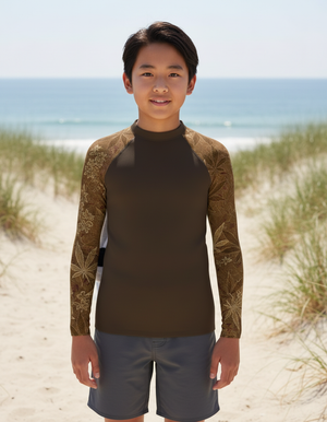Youth Coffee Bean Kumo youth rashguards