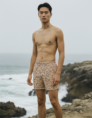 Coffee Bean Sumi men's swim trunks