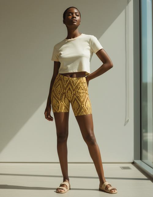 Lemon Yellow Nara Mid-Rise Shorts Short Shorts — Lolekai