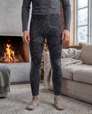 Glacier Crosshatch men's base layer bottoms