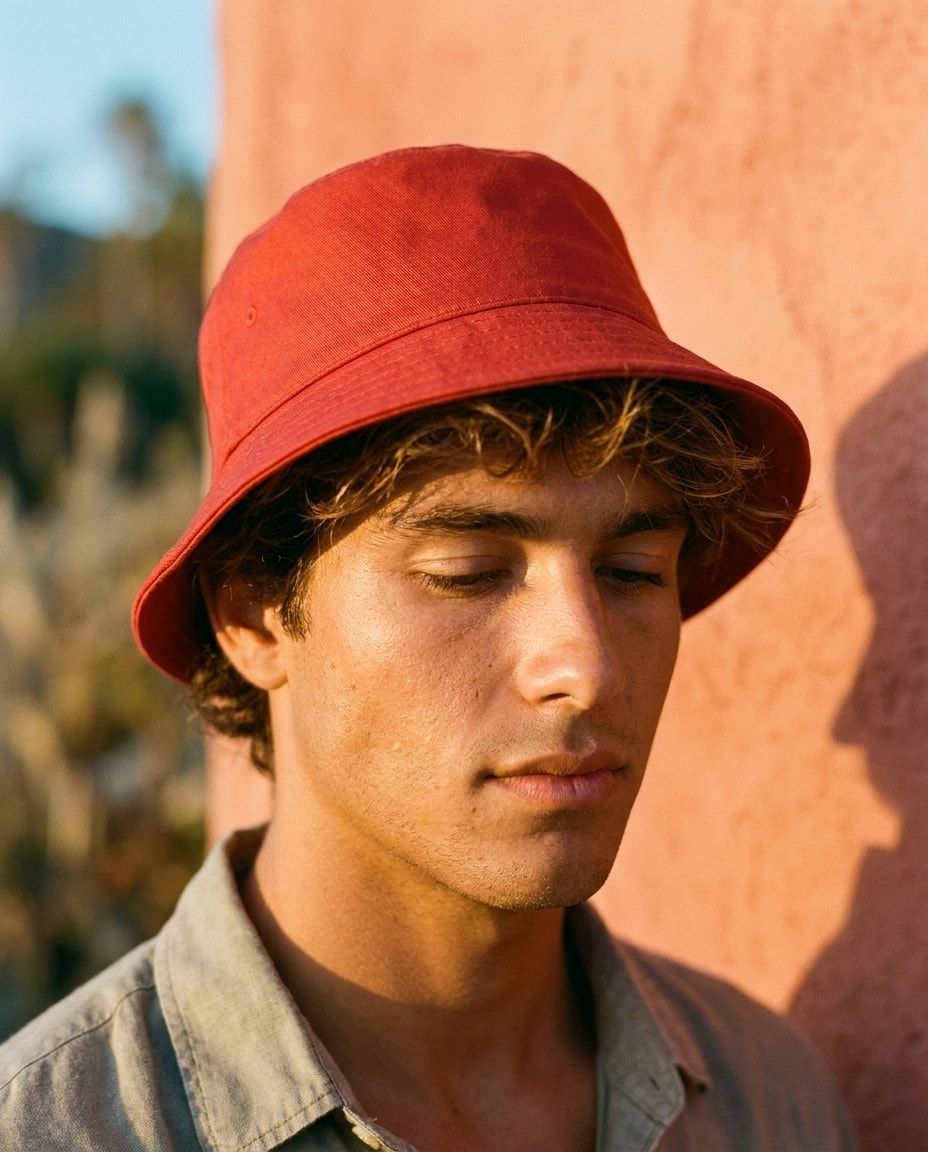 Lava Falls Raisin & Mauve bucket hats