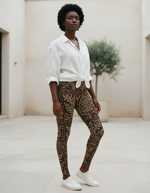 Coffee Bean Kalam full-length leggings