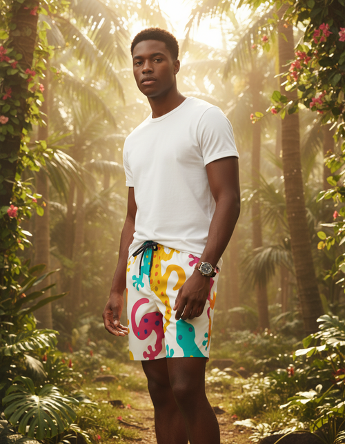 Mosaic men's swim trunks