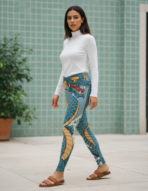 Blue Aura Gyo Leggings Women's Leggings — Dripper