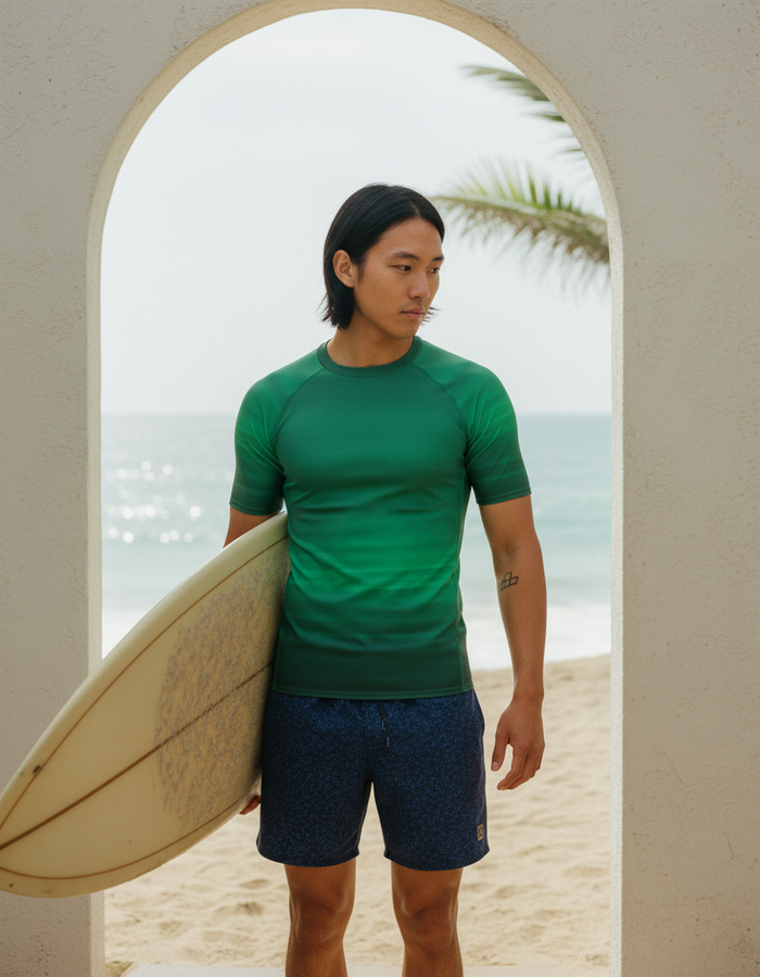 Rashguard — Men's Forest / Neon Mint Solstice