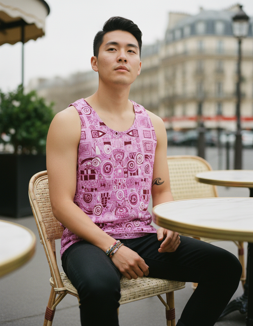 Hot Pink Seraph Tank Top Men's Tank Top — Dripper