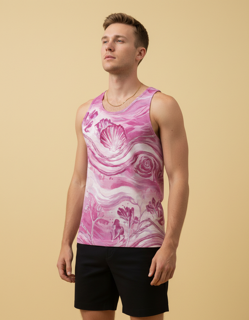 Electric Fuchsia Tidepool Tank Top Men's Tank Top — Dripper