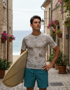White Onyx Verdant Rash Guard Men's Rashguard — Lolekai
