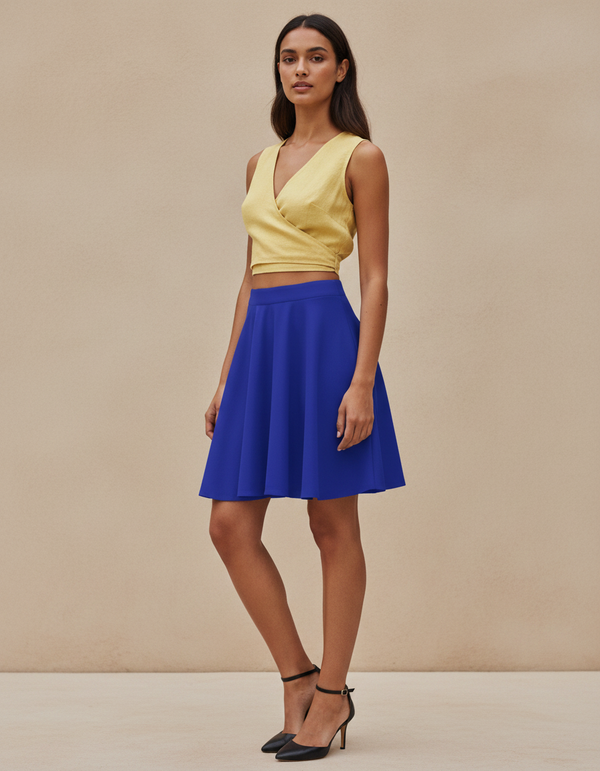 Royal Blue Skater Skirt
