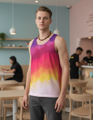 Men's Electric Fuchsia Radiance tank tops