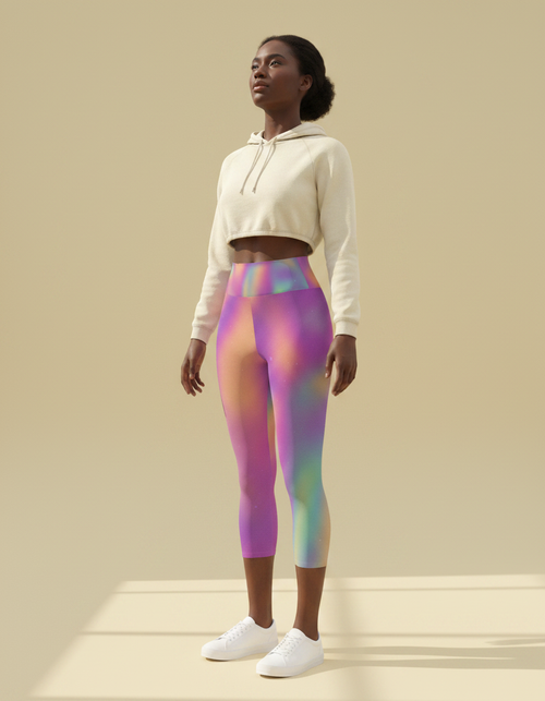 Electric Fuchsia Chroma Capri Yoga Leggings Capri Yoga Leggings — Dripper