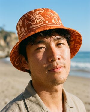 Citrus Orange Nalu Uli bucket hats