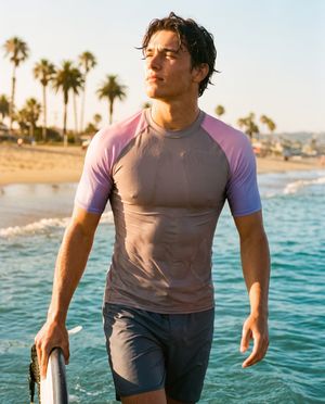 Men's Burnished Lilac Prism men's rashguards