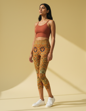 Rangoli Capri Yoga Leggings Capri Yoga Leggings — Dripper
