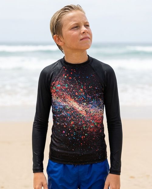 Kids Pixelate Rash Guard Kids Rash Guard — Lolekai