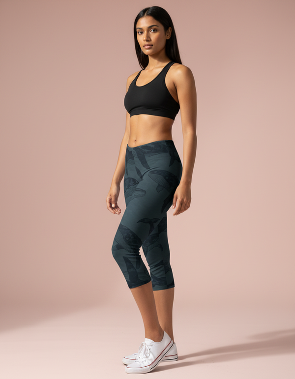 Whale Collection Capri Leggings capri leggings