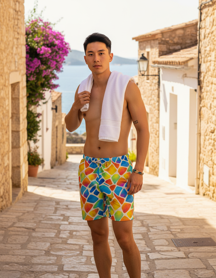 Sleek Serpent Cobra Swim Trunks