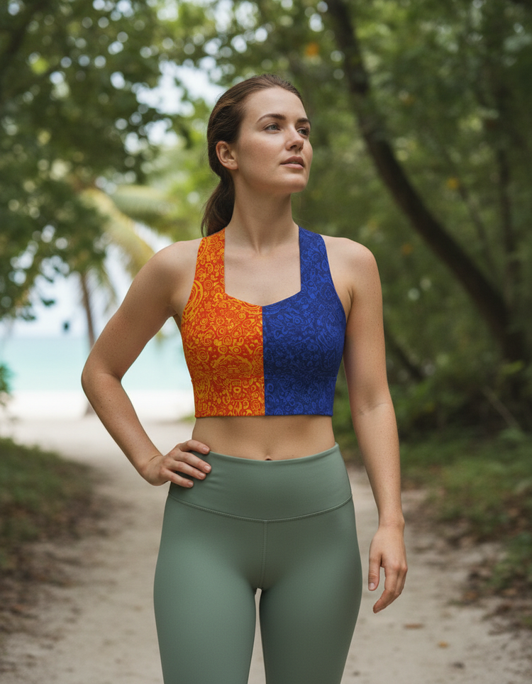 Color Surge Bicolor Longline Sports Bra
