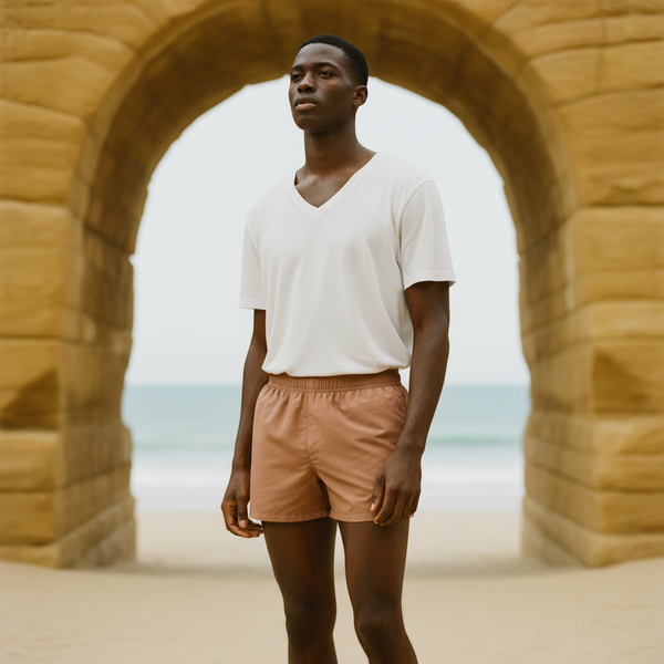 Men's Swim Trunks in Clay