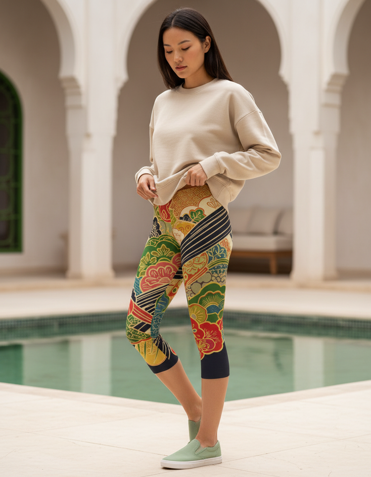 Women's Yagasuri Capri Leggings
