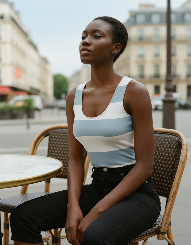 Women's Nautical Stripe Tank Top