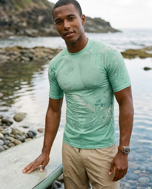 Jelly Mint Nova Rash Guard Men's Rashguard — Lolekai
