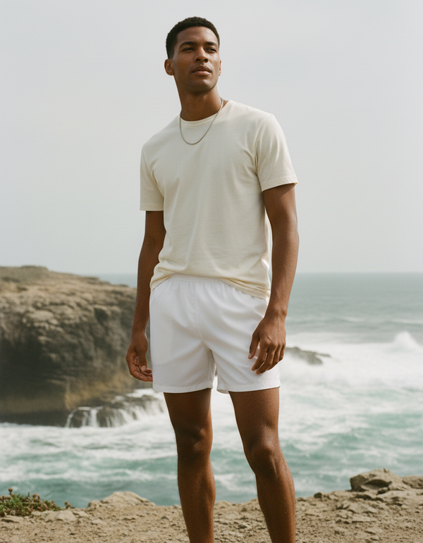 Men's Swim Trunks in Snow