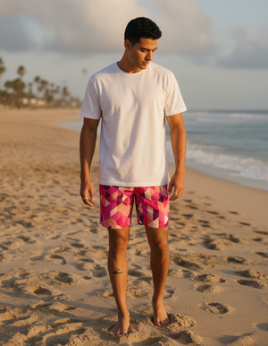 Electric Fuchsia Nami men's swim trunks