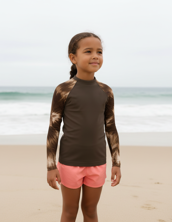 Rashguard — Kids Coffee Bean Glacier