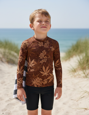 Kids Burnt Sienna Kumo kids rashguards